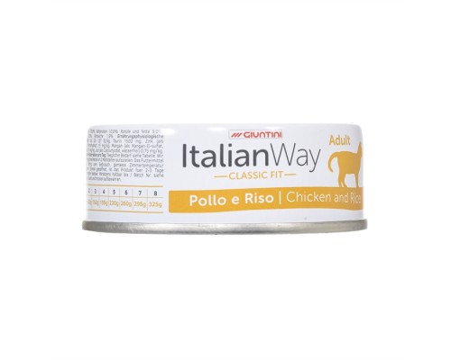 Italian Way Консервы  безглютеновые, для взрослых кошек, с курицей и рисом