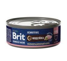 Brit консервы с индейкой для кошек с чувствительным пищеварением