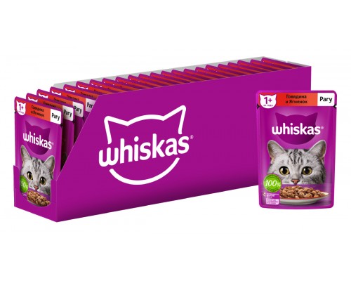 Whiskas влажный корм для кошек, рагу с говядиной и ягненком