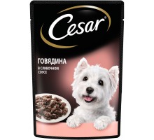 Cesar влажный корм для взрослых собак, говядина в сливочном соусе 85 г