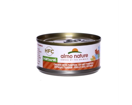 Almo Nature (консервы) консервы для кошек с курицей и тыквой, 75% мяса