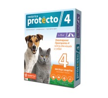 Neoterica Protecto капли от блох и клещей для кошек и собак 4-10 кг, 2 шт 57 г