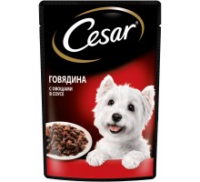 Cesar влажный корм для взрослых собак, говядина с овощами