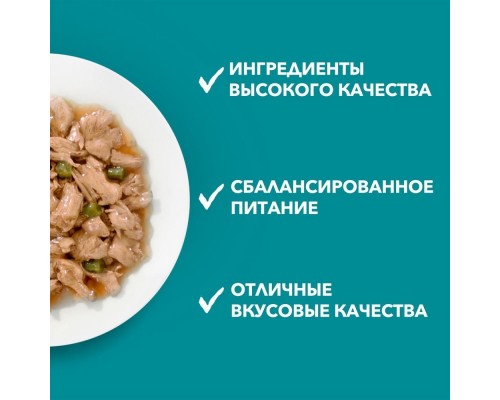 Purina One паучи с курицей и морковью для домашних кошек