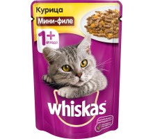 Whiskas влажный корм для кошек мини-филе с курицей