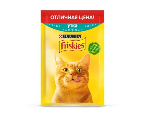 Friskies  для взрослых кошек, с уткой в подливе