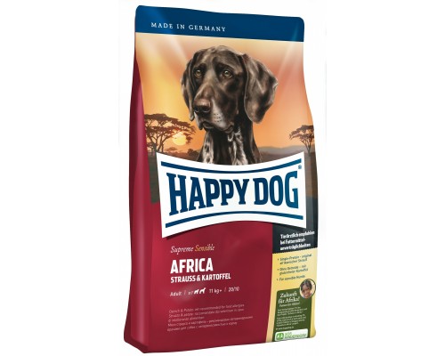 Корм Happy dog беззерновой для собак с мясом страуса "Африка" 2,8 кг