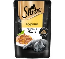 Sheba паучи для кошек "Ломтики в желе с курицей", 75г