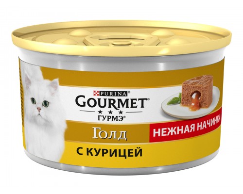 Gourmet влажный корм Gourmet Голд Нежная начинка для кошек, с курицей