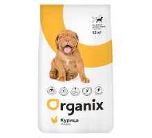 ORGANIX сухой корм для щенков крупных пород, с курицей 12 кг