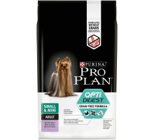 Корм Purina Pro Plan  Grain Free Formula (беззерновой) для взрослых собак мелких и карликовых пород с чувствительным пищеварением, с высоким содержанием индейки 2,5 кг