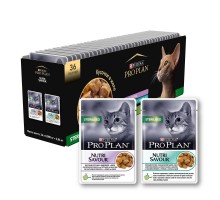 Purina Pro Plan (паучи) мультипак Паучи для кастрированных кошек 36шт (индейка, океаническая рыба в желе)