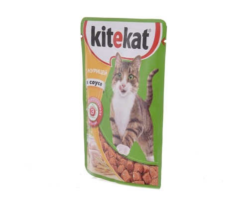 Kitekat влажный корм для кошек, c курицей в соусе