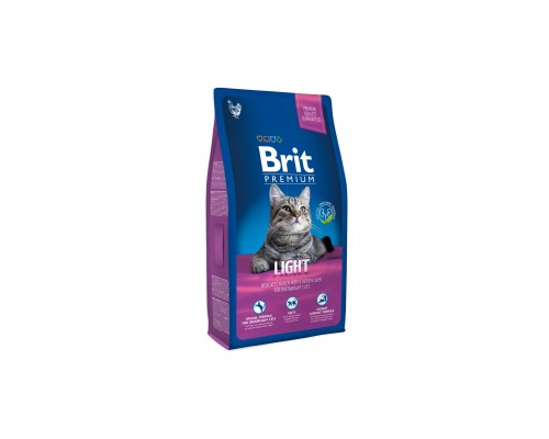 Корм Brit  Premium Cat для кошек, склонных к излишнему весу, с курицей и печенью 300 г