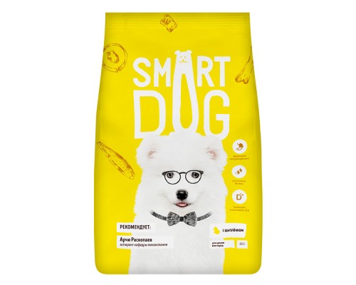 Корм Smart Dog для щенков, с цыпленком 3 кг