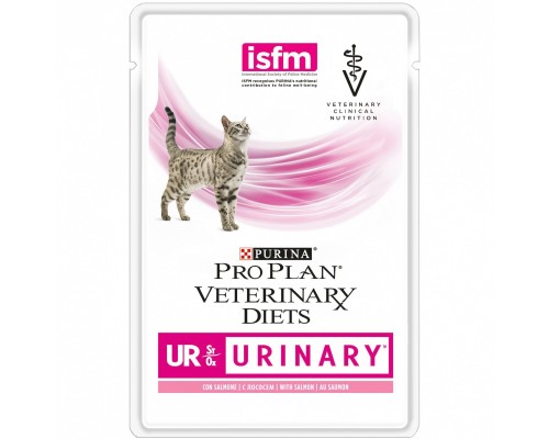 Purina Pro Plan Veterinary Diets кусочки в соусе для кошек при мочекаменной болезни с лососем