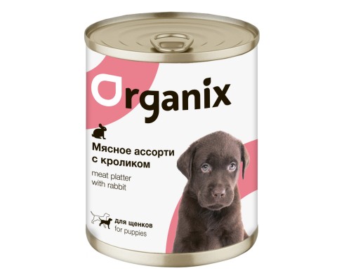 Organix консервы для щенков Мясное ассорти с кроликом 100 г