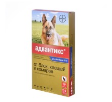 Elanco  Адвантикс капли для собак от 25 кг от блох, клещей, 4 пипетки 10 г