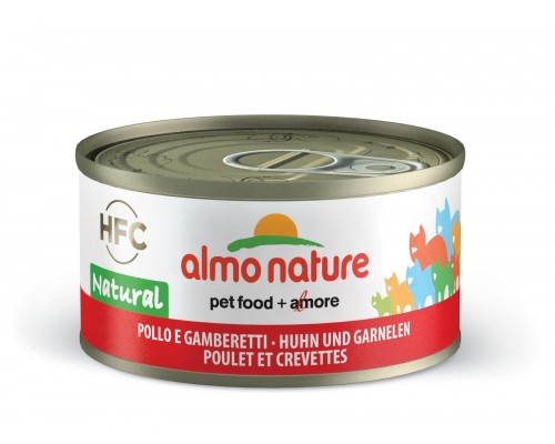 Almo Nature (консервы) консервы для кошек с курицей и креветками, 75% мяса