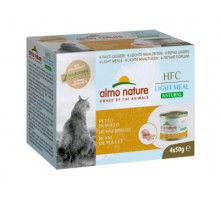 Almo Nature (консервы) набор низкокалорийных консервов для кошек (4 шт. по 50 гр) с куриной грудкой