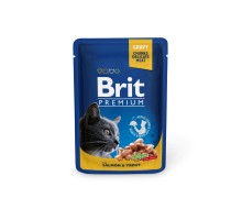 Brit паучи Premium для кошек, с лососем и форелью