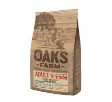 Корм OAKS FARM беззерновой, для взрослых кошек от 1 года, с сельдью 2 кг