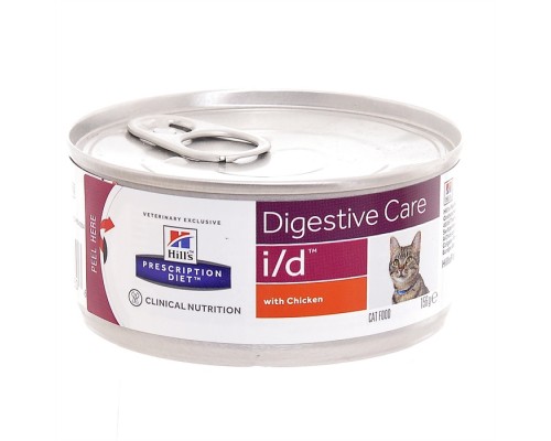 Hill's вет.консервы  Prescription Diet i/d Digestive Care, влажный диетический корм для кошек и котят при расстройствах пищеварения, ЖКТ, с курицей