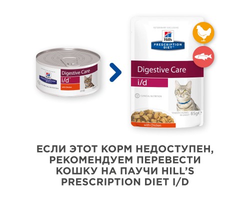 Hill's вет.консервы  Prescription Diet i/d Digestive Care, влажный диетический корм для кошек и котят при расстройствах пищеварения, ЖКТ, с курицей