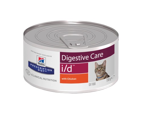 Hill's вет.консервы  Prescription Diet i/d Digestive Care, влажный диетический корм для кошек и котят при расстройствах пищеварения, ЖКТ, с курицей