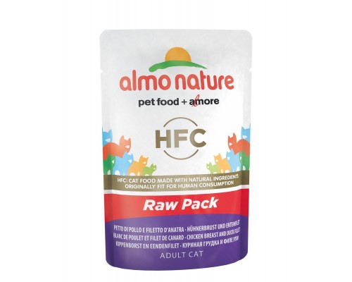 Almo Nature (консервы)  HFC Natural паучи для кошек "Куриная грудка и утиное филе"