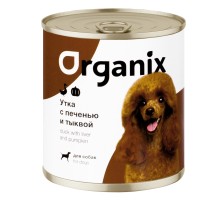 Organix консервы для собак Сочная утка с печенью и тыквой 100 г