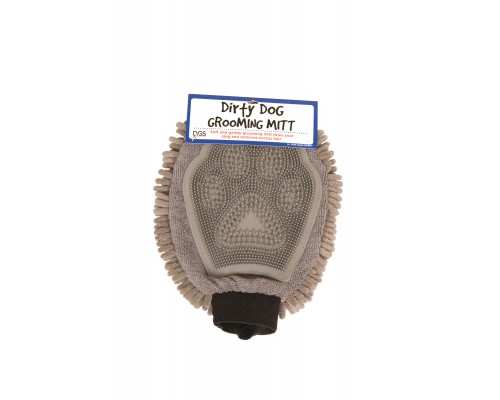 Dog Gone Smart  Перчатка для груминга Grooming Mitt, 25*18 см, серая 180 г