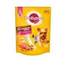 Корм Pedigree сухой корм для взрослых собак миниатюрных пород, с говядиной 1,2 кг