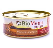 BioMenu  Паштет для котят мясное ассорти 100 г