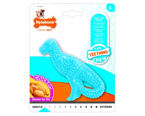 Nylabone динозаврик для зубов для щенков, аромат курицы, S 130 г