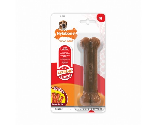 Nylabone косточка экстра-жесткая с ароматом бекона, для собак разных пород XS