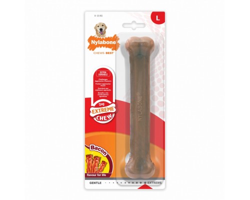 Nylabone косточка экстра-жесткая с ароматом бекона, для собак разных пород M