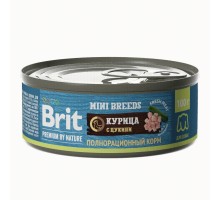 Brit консервы с курицей и цукини для взрослых собак мелких пород 100 г