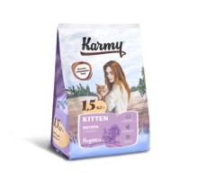 Корм Karmy сухой корм для беременных и кормящих кошек и котят в возрасте до 1 года с индейкой