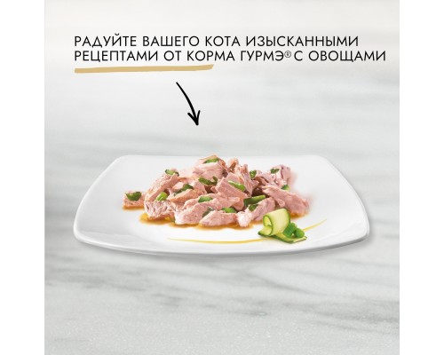 Gourmet влажный корм для кошек, с лососем а-ля Флорентин, шпинатом, цукини и зеленой фасолью