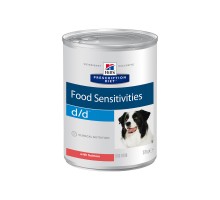 Hill's вет.консервы  Prescription Diet d/d Food Sensitivities, влажный диетический корм для собак при пищевой аллергии, с лососем 370 г