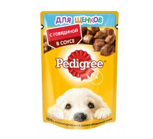 Pedigree влажный корм для щенков всех пород с говядиной в соусе 85 г