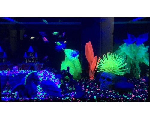 GloFish флуоресцирующее растение, желтое, 29 см 55 г