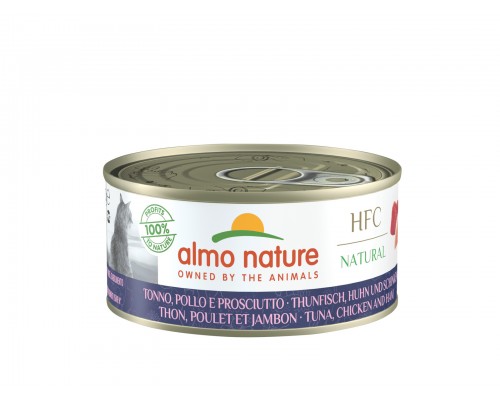 Almo Nature (консервы) консервы для кошек с тунцом, курицей и ветчиной, 50% мяса