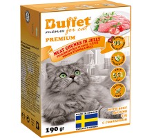 Buffet кусочки в желе для кошек с говядиной