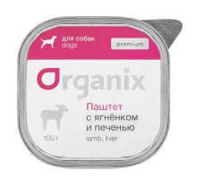 Organix  Премиум паштет с ягненком и печенью для собак всех пород, 85% мяса 100 г