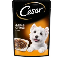 Cesar влажный корм для взрослых собак, жаркое с уткой 85 г