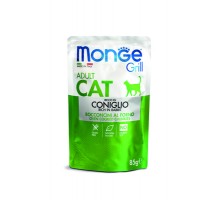 Monge monge Cat Grill Pouch, паучи для взрослых кошек, итальянский кролик