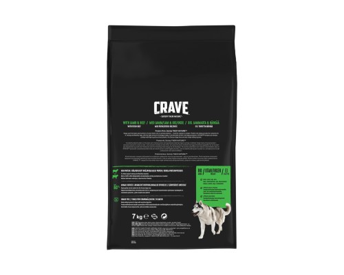 Корм Crave сухой корм для взрослых собак, с говядиной и ягненком 1 кг