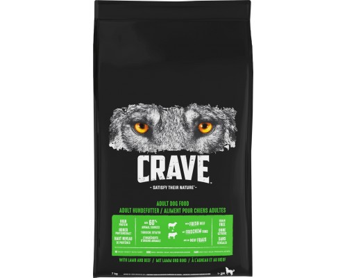 Корм Crave сухой корм для взрослых собак, с говядиной и ягненком 1 кг